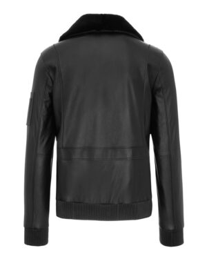 Kurtka lotnicza z miękkim kołnierzem i elastycznymi mankietami, idealna na zimowe dni